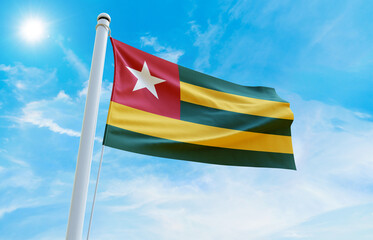 Togo Flag Photo, High-Quality Image of Togo Flag. Waving Togo Flag