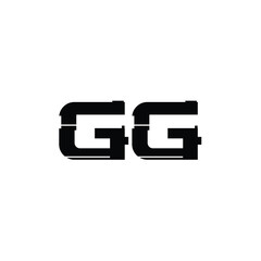 GG monogram logo design letter text name symbol monochrome logotype alphabet character simple logo