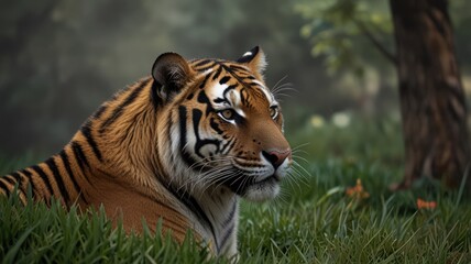 Naklejka premium TIGER IN THE WILD