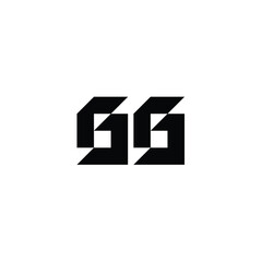 GG monogram logo design letter text name symbol monochrome logotype alphabet character simple logo