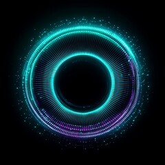 Stunning Abstract Circular Light Pattern with Vibrant Colors and Rays Creating a Futuristic Feel for Background or Digital Design Use