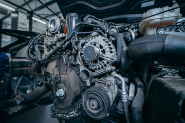 Replacing the timing chain in car