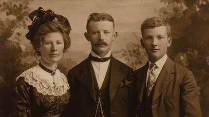 A family portrait from the early 1900s