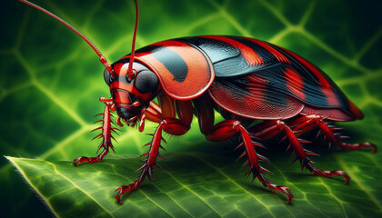Naklejka premium red cockroach