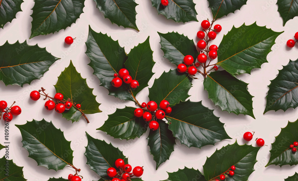 Poster close up of red berries on a green leaf. the berries are small and round. the leaf is green and has 