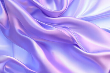 Obraz premium A close-up of flowing silk fabric in shades of lavender and blue, showcasing texture and sheen.