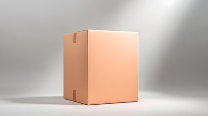 Kraft Paper Box Storage Mockup in Minimalist Setting for Creative Displays and Organization