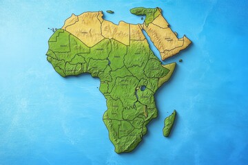 A map of Africa with major river basins shaded and labeled, emphasizing the ecological importance of waterways