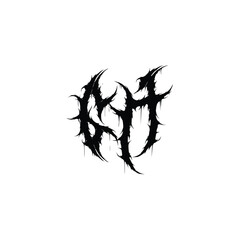 Obraz premium GH monogram logo design letter text name symbol monochrome logotype alphabet character simple logo
