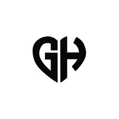 GH monogram logo design letter text name symbol monochrome logotype alphabet character simple logo