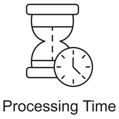 Processing Time Icon, Optimizing Efficiency Reducing Processing Time, Processing Time Insights Enhancing Workflow Performance