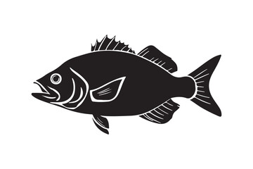 sea ​​fish silhouette vector.