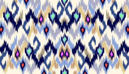 geometric ethnic vintage texture vector art design. textile fashion pattern line ikat seamless pattern and batik fabric texture asian background wallpaper geometry indian. Ethnic abstract ikat art .