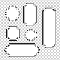 vintage vector frame in transparent background