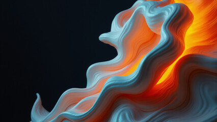 Fototapeta premium Abstract orange and blue background. Generative ai.