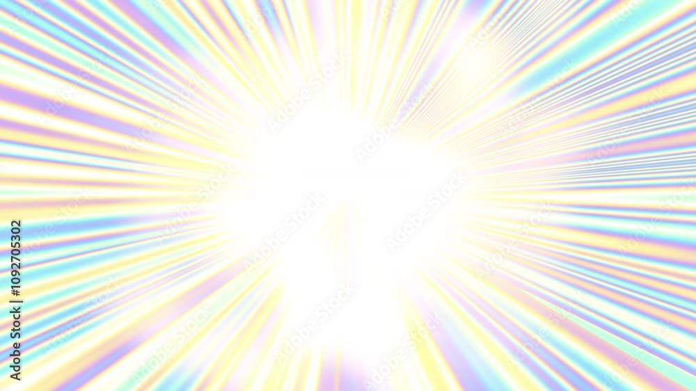Leinwandbilder abstract loop animation of beautiful center blue shine light ray background. abstract motion backgro