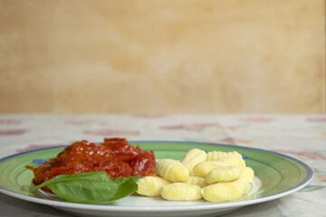 gnocchi with tomato sauce and basil