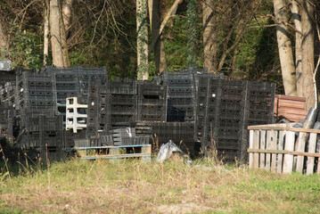 boxes and crates for  transport of vegetables