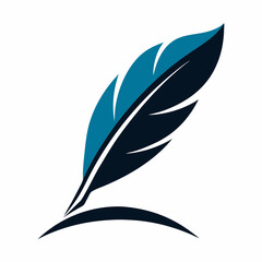 Obraz premium pen logo vector and illustration, white background 