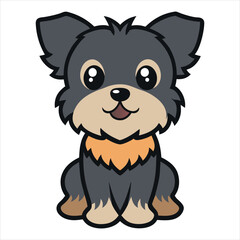 Obraz premium Cute Affenpinscher Dog Isolated Design - Affenpinscher Vector illustration 