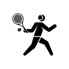 Tennis forehand shot action icon