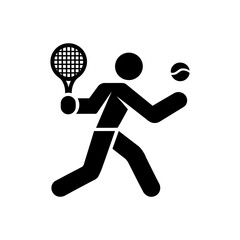 Tennis backhand shot movement icon