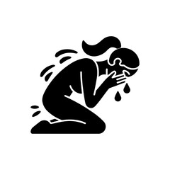 Emotional Breakdown Pose Icon