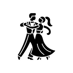Elegant dance couple icon