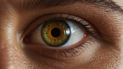 close up macro eye of an attractive man
