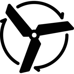 Simple vector icon propeller © dima040293
