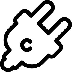 
Simple vector icon plug socket