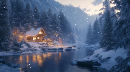 Obraz premium Embracing the Magic of Winter Vibes.