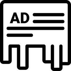 Simple vector icon advertising