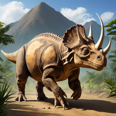 Fototapeta premium dinosaurs: Agujaceratops 