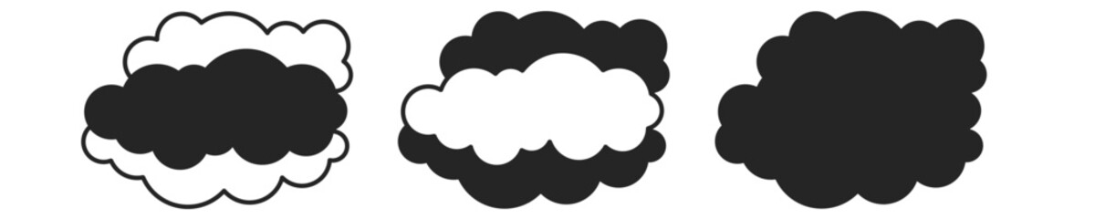 Cloud icon on white background. Vector logo cloud illustration.