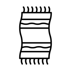 Fototapeta premium Beach Towel line icon