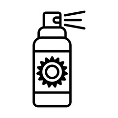 Obraz premium Sunscreen Bottle line icon