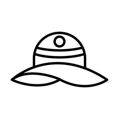Beachcomber Hat line icon