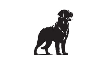 dog silhouette vector outline logo illustration