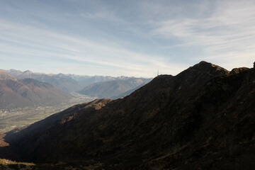 Swiss Mountain the Ticino regions overlooking the Alps