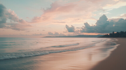 Fototapeta premium Tranquil Tropical Beach at Sunset