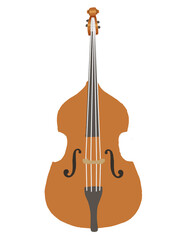 Fototapeta premium リアルでシンプルなコントラバスのイラスト