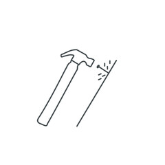 Hammer and nails icon stock illustration