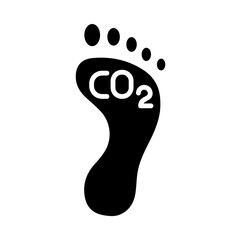 Carbon Footprint glyph icon