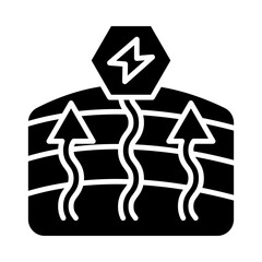 Geothermal Energy glyph icon