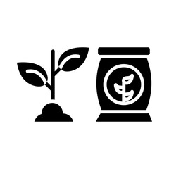 Organic Farming glyph icon