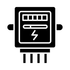 Smart Energy Meter glyph icon