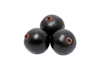 black currant berries , isolated on white
