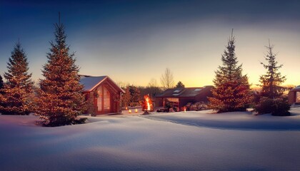 Naklejka premium Romantic christmas eve 