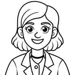 cartoon character illustration of a female doctor